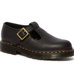 Dr. Martens Polley Mary Jane - Black Slip Resistant Shoes - Size 6